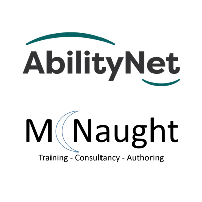AbilityNet and McNaught logos