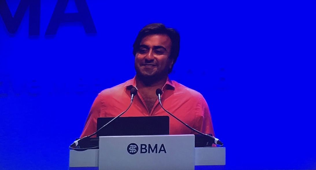 AbilityNet's Adi Latif spoke at the BMA Conference in June 2018 about the role of tech in helping disabled people with their health care