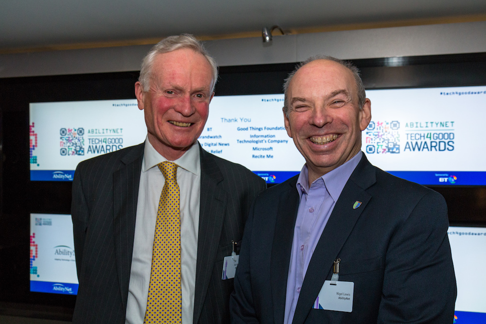 Alan Brooks, new AbilityNet Chairman with CEO Nigel Lewis