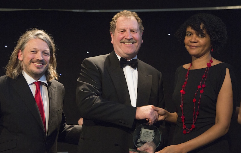 Abilitynet's Dennis Dearden receives the NGO Digital Leaders Award 2014 form Chi Onuwrah MP