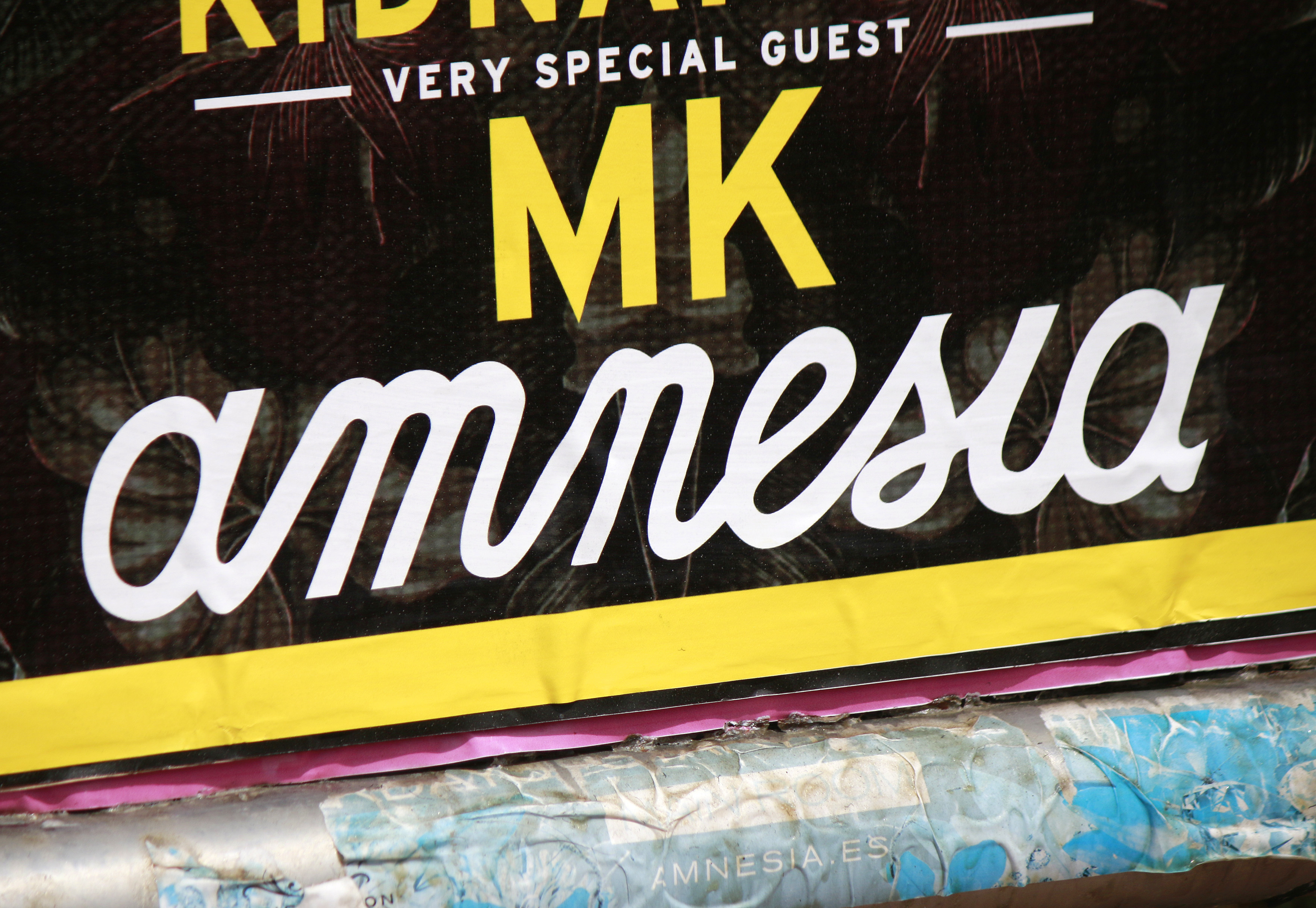 Amnesia nightclub Ibiza door sign