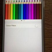 coloured pencils on iPhone with filter or colour blindness adaptions